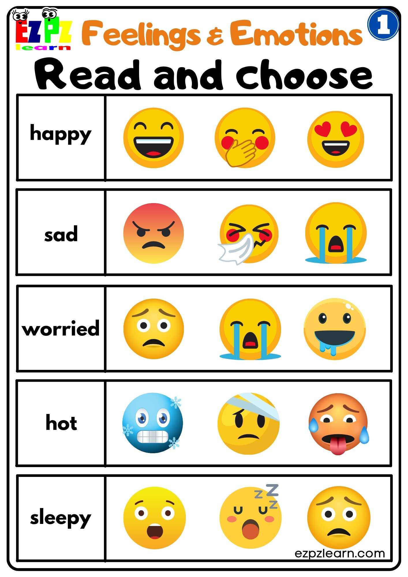 Emotions Worksheets Printable Learning How To Read vrogue.co